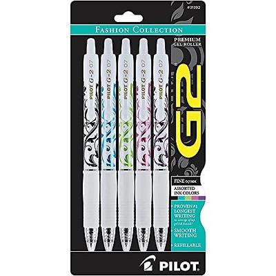 Pilot G2 Inspiration Gel Pens Fine Point 0.7 mm Clear Barrels Assorted Ink  Tub Of 36 Pens - Office Depot