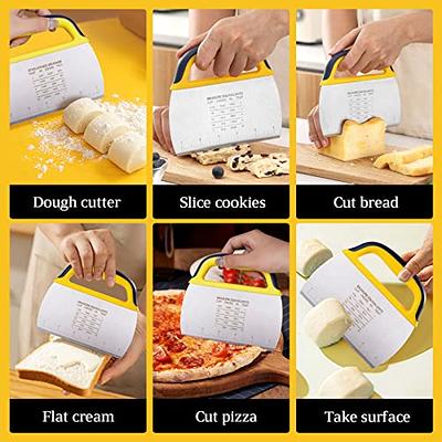 Dough Pastry Scraper, Stainless Steel Dough Scraper Dough Cutter  Multi-Purpose Dough Bench Scraper Pastry Cutter with Wood Handle, for  Pastry, Pizza