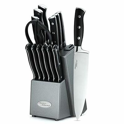 Cuisinart Classic 13-Piece White Stainless Steel Knife Block Set with 9- Knives Sharpening Steel and All-Purpose Sheers C77WTR-13P - The Home Depot