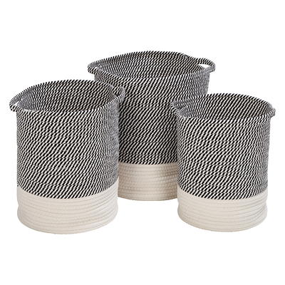 Honey Can Do 7-Piece Twisted Paper Rope Woven Bathroom Storage Basket Set, Gray