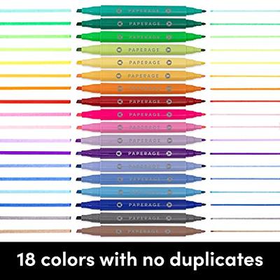 20 Unique Pastel Colors Dual Tip Fabric & T-Shirt Marker Set - Double-Ended  Fabric Markers with Chisel Point and Fine Point Tips - Bold Permanent Ink