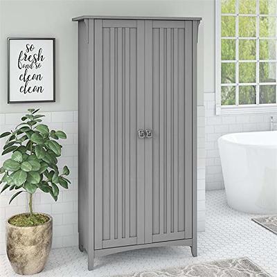 Bush Furniture Fairview Small Storage Cabinet with Doors and Shelves Cape Cod Gray