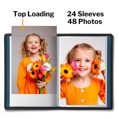  Vienrose Small Baby Photo Album 4x6 Photos, 2 Pack Linen Cover  Mini Photo Book, 26-Page Holds 52 Pictures, Artwork or Postcards Storage :  Baby