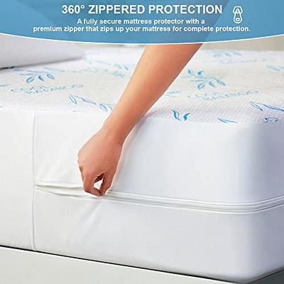 Bamboo Mattress Protector Hypoallergenic & Breathable Waterproof Mattress  Cover