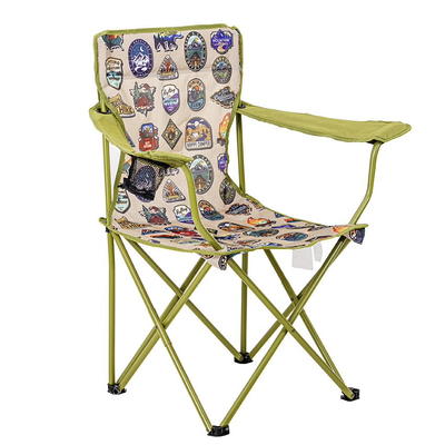 Ozark Trail Camp Chair Green with Camping Patches Adult 5.07