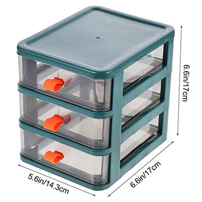 MAGICLULU 2pcs Box Drawer Storage Box Organizer Drawers Storage Clear Mini  Drawer Organizer Small Drawer Organizer Desktop Drawer Unit 4 Drawer Mini