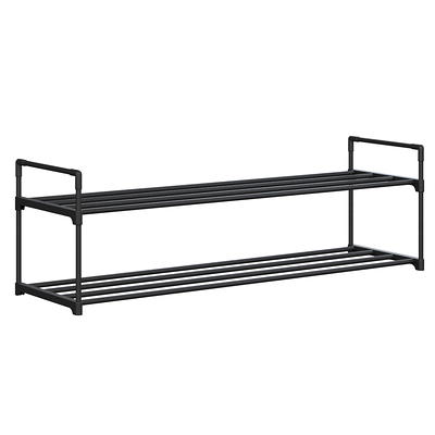 Home-Complete 2 Tier Shoe Rack for 10 Pairs Black