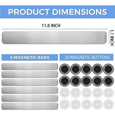  ZDZBLX Magnetic Board Frameless Stainless Iron Board Strips,  Magnetic Strips with Adhesive Backing Bulletin Board Bar Strip Memo Magnet  Board with 10pcs Colorful Magnet for School Office Home (2pcs) : Home