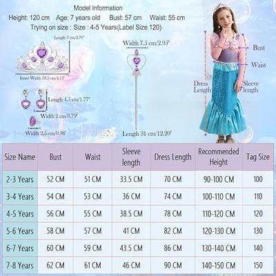 Luzlen Little Girls Mermaid Princess Costume Party Dress for Toddler Kids  Baby Halloween Dress Up, 2-3 Years(Tag 100) - Yahoo Shopping