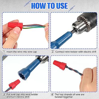 WILLBOND 2 Packs Wire Twisting Tool Wire Twister Electrician Tools Wire  Connector Driver Wire Bending Tools with 1/4 Chuck for Man Drill and Wire  (Blue) - Yahoo Shopping