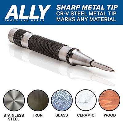 ALLY Tools Heavy Duty Automatic Center Punch w/Hardened Steel – 2PC Premium  Automatic Center Punch for Metal for Machinists and Carpenters w/Adjustable  Knurled Cap, Spring Loaded and Hard-Shell Case - Yahoo Shopping