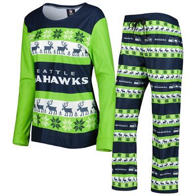 Philadelphia Eagles Youth Logo Allover Print Long Sleeve T-Shirt & Pants  Holiday Pajamas Sleep Set - Green