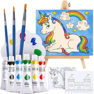 Fuutreo Watercolor Paint Sets 3x4 Mini Canvas Easel Paints Brush Set Kids  Art Party Favors and Party Supplies Watercolor Paint Party Favors Washable