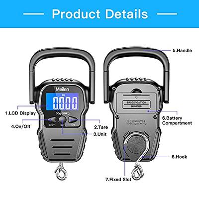 110lb/50kg Portable Digital Luggage Scale LCD Display Backlight