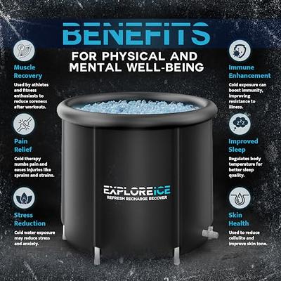 Extra Large Cold Plunge Tub for Athletes - Portable Ice Bath Barrel for  Cold Therapy, Premium Outdoor Tub - USA Owned Business