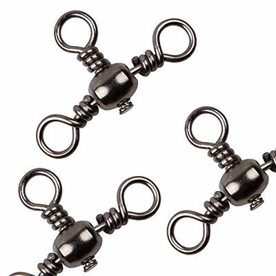 OROOTL Fishing 3 Way Swivel Snaps, 50pcs Three Way Swivel with Duo Lock  Snap Stainless Steel Triple Snap Swivels Fishing Lure Connector Tackle for