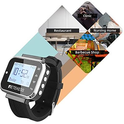 Byhubyeng Service Wireless Waiter With 1 Pager Watch And 5 Waterproof Alert  Buttons For Restaurant - Pagers - AliExpress