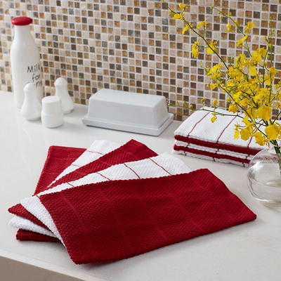 Infinitee Xclusives Grey Kitchen Towels - 100% Cotton 15 x 25