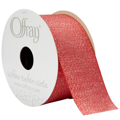 Offray Ribbon, Metallic Red 1 1/2 inch Grosgrain Polyester Ribbon, 9 feet -  Yahoo Shopping