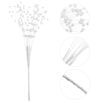 100pcs beaded stem plastic floral beaded sticks crystal flower