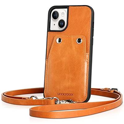 Brown Leather Case Crossbody Case for iPhone Case for Phone 