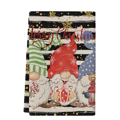 Christmas Santa Claus With Snowflake Red Hand Towel Absorbent