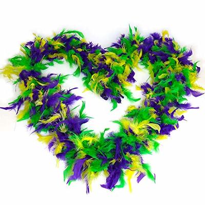 GiftExpress 2-Pack 6' Mardi Gras Boa, Medium Weight Chandelle Feather Boa  Hollywood Style Costume Accessory Vivid Solid Color - Yahoo Shopping