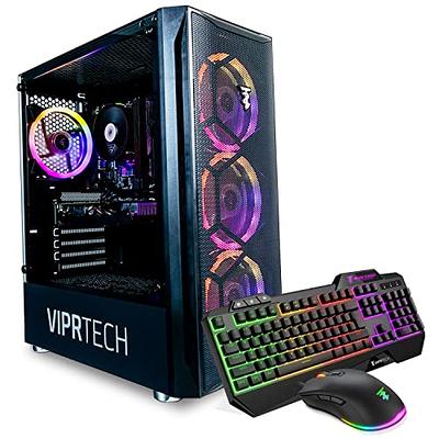  HP RGB Gaming PC Desktop Computer - Intel Quad I7 up to 3.8GHz,  16GB Memory, 128G SSD + 2TB, Radeon RX 580 8G, RGB Keyboard & Mouse, DVD,  WiFi & Bluetooth