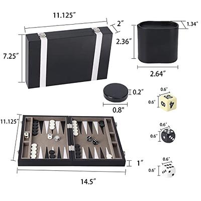 Crazy Games Backgammon Set Classic Small Leather