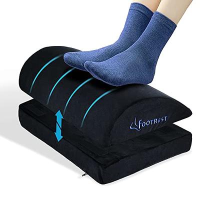 Foot Rest for Under Desk at Work, Ergonomic Foot Stool with 2