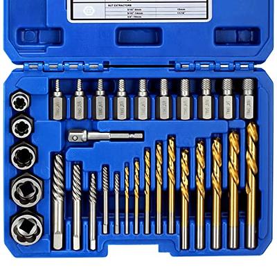 TR TOOLROCK 49-Piece Easy Out Screw Extractor Bolt Extractor Set and Drill  Bit Set, Stripped Bolt Remover, Screw Extractor, HSS Drill Bit and Socket