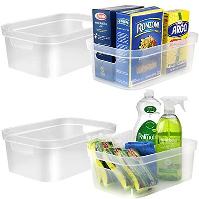  ClearSpace Clear Plastic Storage Bins – XL 4 Pack Perfect for  Kitchen,Fridge, Pantry Organization, Cabinet Organizers: Home & Kitchen