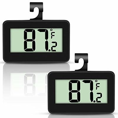 Refrigerator Thermometer Digital Waterproof Wireless Refrigerator Freezer  Temperature Indicator From With Hook And Large Lcd Display For  Indoor/outdoo
