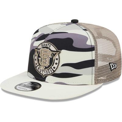 Men's San Francisco 49ers New Era White Patch 9FORTY Trucker Snapback Hat