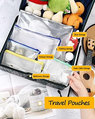 16 PCS Mesh Zipper Pouch Zipper Bags Puzzle Bag for Organizing Storage File  Bags