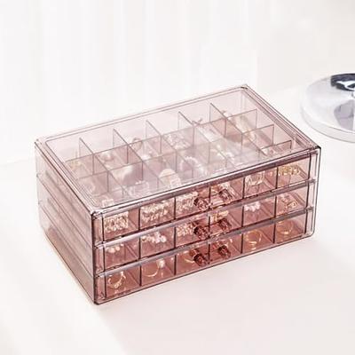 Compartment Storage Box 72 Grids Acrylic Organizer Box with 3