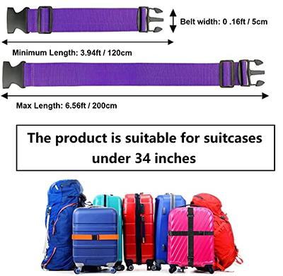  4 Pack Luggage Straps, Adjustable Suitcase Belts