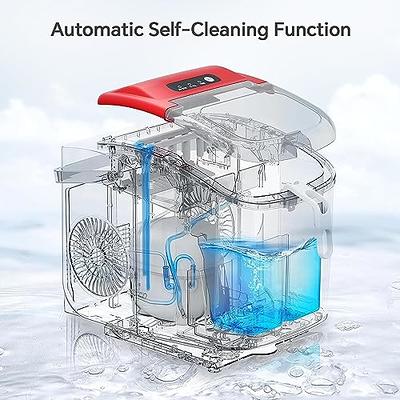 Portable Ice Maker with Self Cleaning - 26Lbs/24H, Scoop & Basket