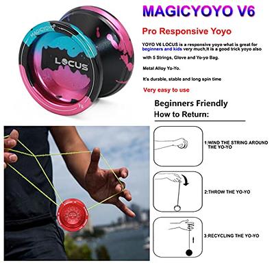 FETESNICE Responsive Yoyo for Beginners , Unresponsive Yoyos for  Professionals, Advanced Players, Metal Yo-yos for Kids and Adults with Yo  Yo