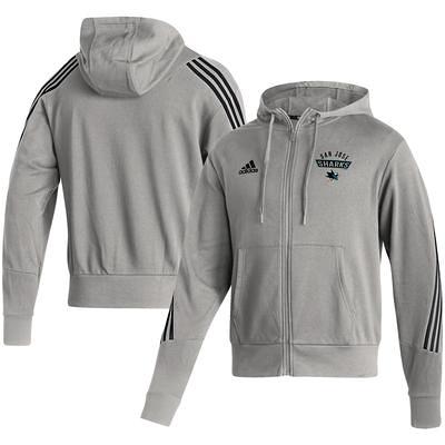 Men's Antigua Heather Gray Washington Commanders Victory Full-Zip Hoodie