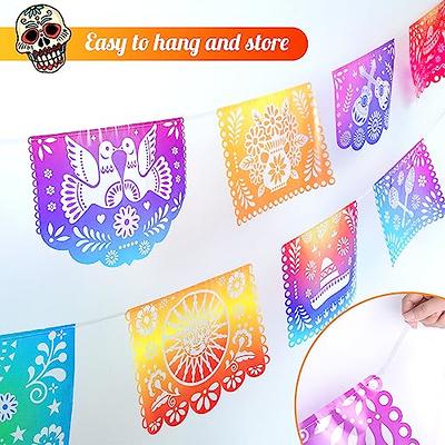 DomeStar 18 Feet Iridescent Mexican Party Banners, Plastic Papel Picado  Fiesta Banner Cinco de Mayo Decor Fiesta Garland Dia De Los Muertos Mexican  Party Supplies - Yahoo Shopping