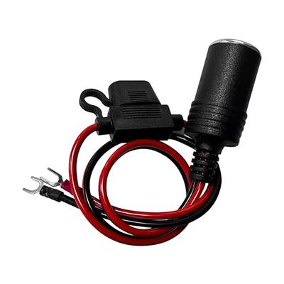 RIIEYOCA Cigarette Lighter Male Plug Cable with Leads & Switch ON