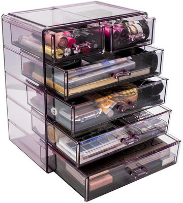 Sorbus Acrylic Cosmetic Makeup & Jewelry Storage Case, Purple