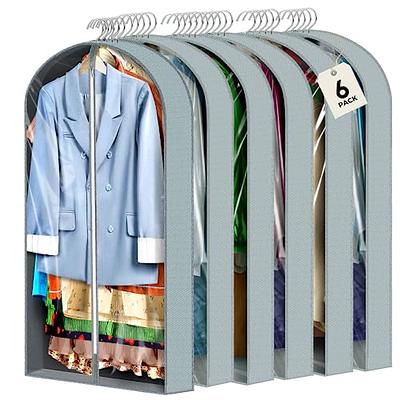 Garment Bag with Zipper, Clear Clothes Coats Cover Bags , Hanging Garment  Suits Dress Bags for Closet Storage or Travel 