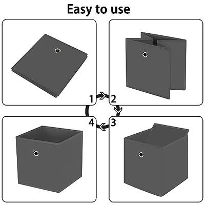 Storage Cubes - 11 Inch Cube Storage Bins (Set of 8). Fabric Cubby  Organizer Baskets with Dual Handles | Foldable Closet Shelf Organization  Boxes