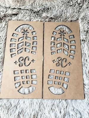 Santa Boot Print Stencil | Set Of 2