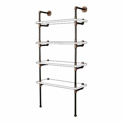 Bergen 68.34 H x 8 W Steel Etagere Bookcase 17 Stories Color:  Rustic/Bronze - Yahoo Shopping