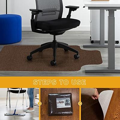 HOMEK Office Chair Mat for Hardwood Floor - 36'' x 48'' with Lip, Easy  Glide Computer Desk Chair Floor Mat on Wood Tile Floor - Plastic Rolling  Chair Mat for Hard Floors 