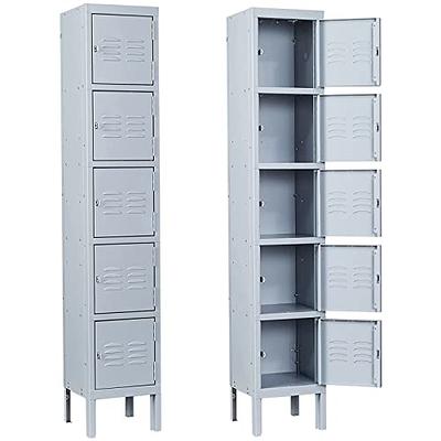 SISESOL Metal Locker Organizer for Work 66 Cabinets with Doors