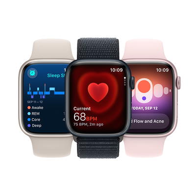 Apple Watch Series 9 GPS 41mm Midnight Aluminum Case with Midnight Sport  Loop. Fitness Tracker, Blood Oxygen & ECG Apps, Always-On Retina Display 